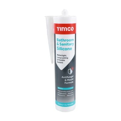 TIMCO 300ml Bathroom & Sanitary Silicone - Clear