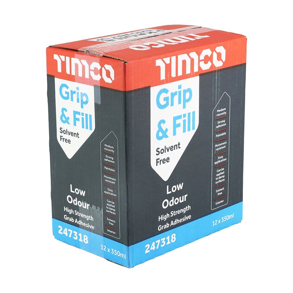 TIMCO 350ml Grip & Fill - Solvent Free - White