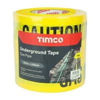 TIMCO 365m x 150mm Underground Tape - Gas Pipe