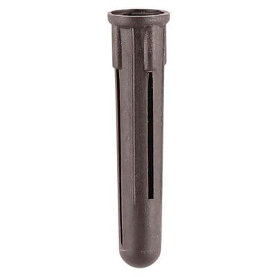 TIMCO 36mm Plastic Plugs - Brown - Pack of 20