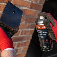 TIMCO 380ml Black Metal Paint - Smooth Finish