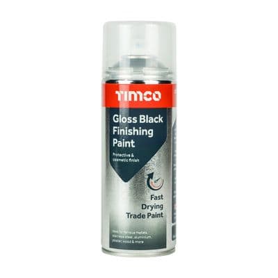 TIMCO 380ml Gloss Black Finishing Paint