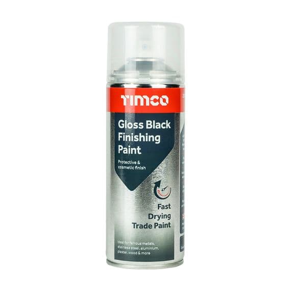 TIMCO 380ml Gloss Black Finishing Paint