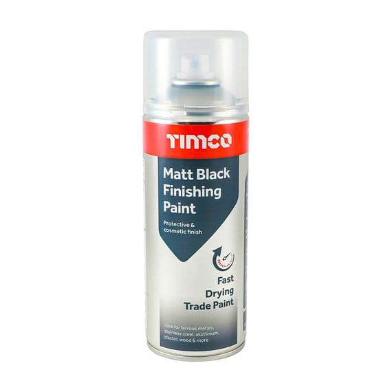 TIMCO 380ml Matt Black Finishing Paint