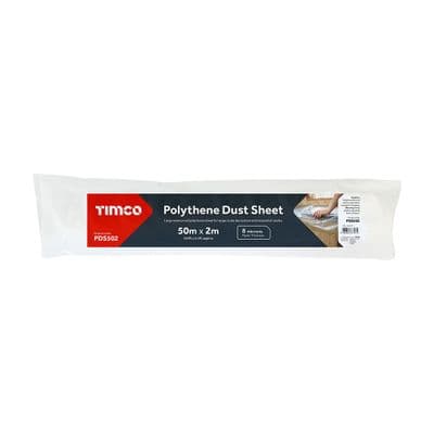 TIMCO 50m x 2m Polythene Dust Sheet
