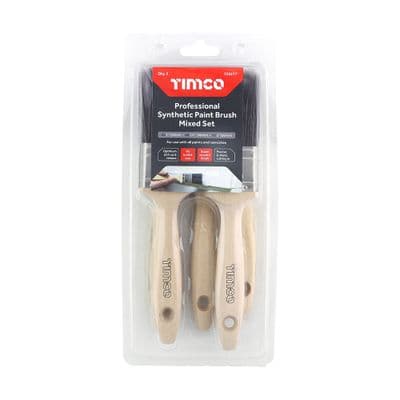 TIMCO 5pcs Professional Synthetic Paint Brush Mixed Set