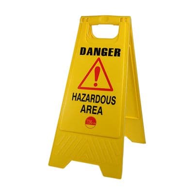 TIMCO 610 x 300 x 30 A-Frame Safety Sign - Danger Hazardous Area