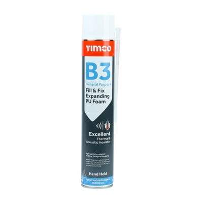 TIMCO 750ml B3 General Purpose Fill & Fix Expanding PU Foam - Hand Held
