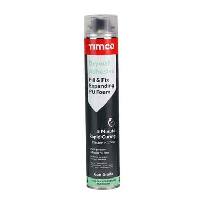 TIMCO 750ml Drywall Adhesive Fill & Fix Expanding PU Foam
