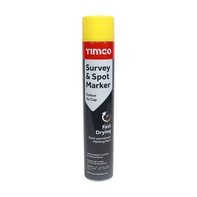 TIMCO 750ml Survey & Spot Marker - Yellow