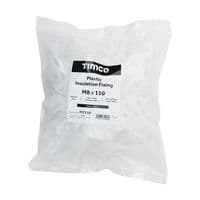 TIMCO 8.0 x 110 Plastic Insulation Fixings - White - Bag of 100