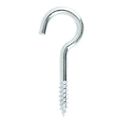 TIMCO 80mm Screw Hooks - Zinc - Pack of 3