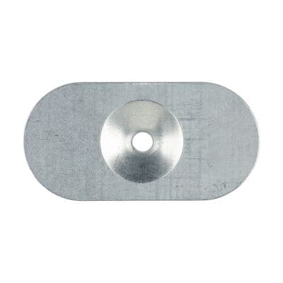 TIMCO 82 x 40 Metal Oval Stress Plate - Galvanised - Box of 50
