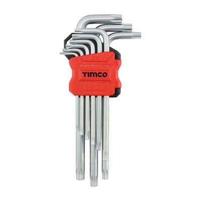 TIMCO 9 Piece Long Arm TX Drive Key Set
