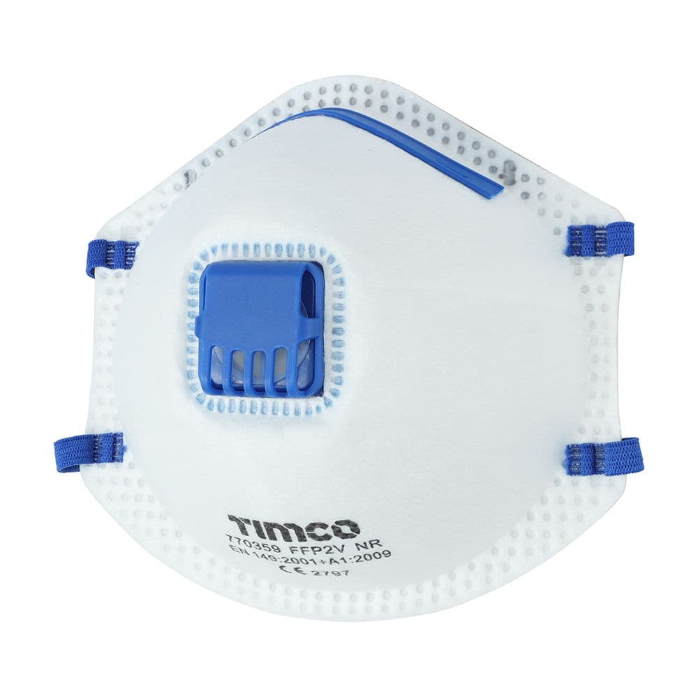 TIMCO One Size FFP2 Moulded Masks with Valve