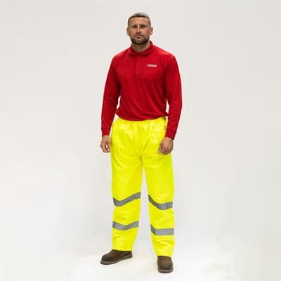 TIMCO Hi-Visibility Elasticated Waist Trousers - Yellow