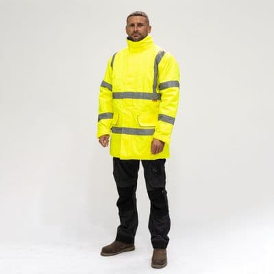 TIMCO Hi-Visibility Parka Jacket - Yellow