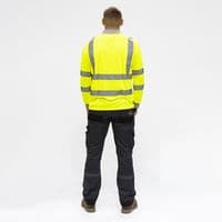 TIMCO Small Hi-Visibility Polo Shirt - Long Sleeve - Yellow