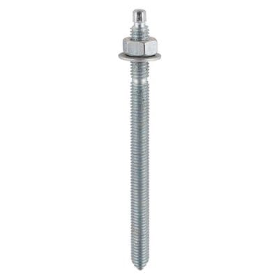 TIMCO M10 x 130 Chemical Anchor Studs - Zinc - Pack of 2
