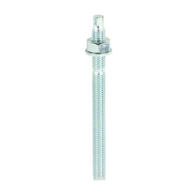 TIMCO M10 x 130 Chemical Anchor Threaded Studs, Nuts & Washers - Zinc - Box of 10
