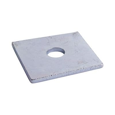 TIMCO M10 x 50 x 50 x 3 Square Plate Washers - Zinc Plated Steel - Box of 100