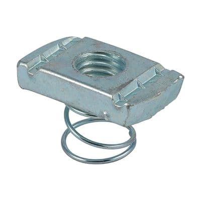 TIMCO M12 Channel Nuts Short Spring - Zinc Plated Steel - Box of 100