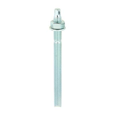 TIMCO M12 x 160 Chemical Anchor Threaded Studs, Nuts & Washers - Zinc - Box of 10