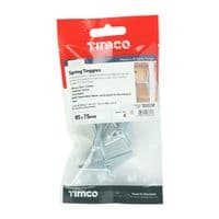 TIMCO M5 x 75 Spring Toggles - Zinc - Pack of 4