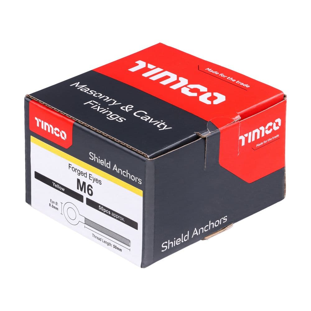 TIMCO M6 Forged Eyes - Yellow - Box of 50