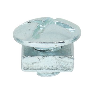 TIMCO M6 x 8 Roofing Bolts & Square Nuts - Zinc Plated Steel - Box of 200