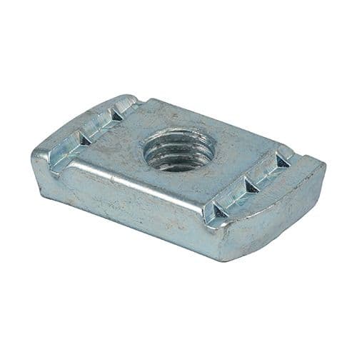 TIMCO M8 Channel Nuts Without Spring - Zinc Plated Steel - Box of 100