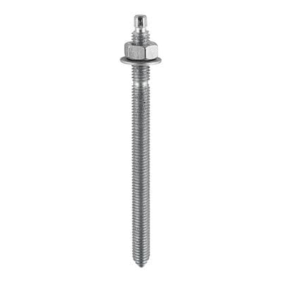 TIMCO M8 x 110 Chemical Anchor Threaded Studs, Nuts & Washers - Hot Dipped Galvanised - Box of 10