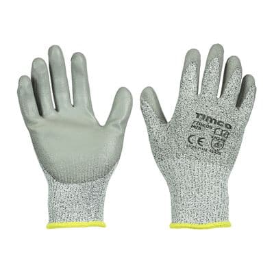 TIMCO Medium Cut Gloves - PU Coated HPPE Fibre with Glass Fibre