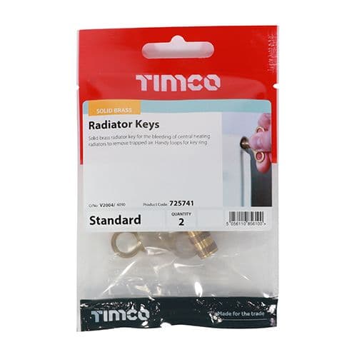 TIMCO Standard Radiator Keys - Pack of 2