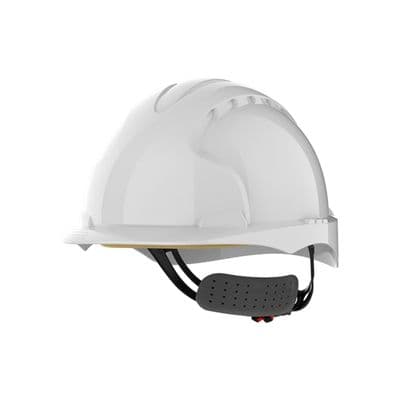 TIMCO White EVO®3 Safety Helmet - Wheel Ratchet - Vented - White