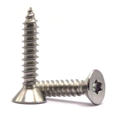 Torx Countersunk Self-Tapping Screws - A2 Stainless Steel