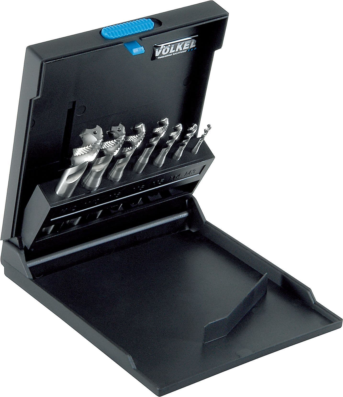 VOLKEL - M3 - M12 - Tin Coated Spiral Flute Machine Tap Set