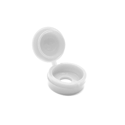 White Number Plate Screw Cap - Plastic