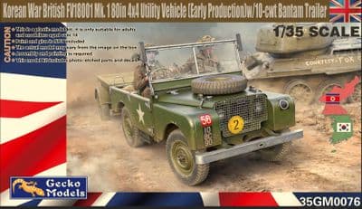 35GM0076  British FV18001 Mk I 80 inch 4X4 Utility Vehicle with Bantam Trailer