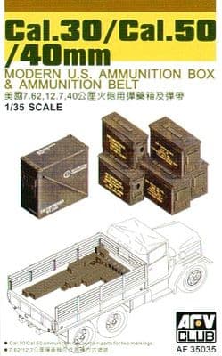 AF35035  .30 Cal/.50 Cal/40mm Modern US ammo box & belts