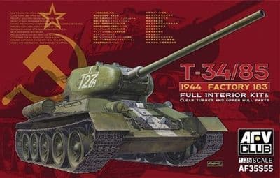 AF35S55  Soviet T-34/85 Mod 1944 Factory No 183 with Transparent Turret (Limited Edition)