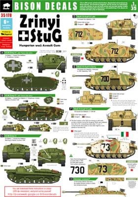 BD35178 Hungarian Zrinyi and StuG IIIs.