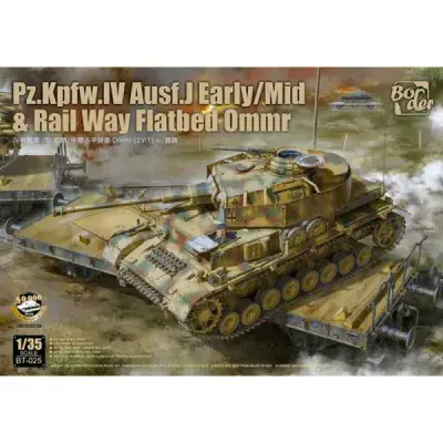BT025  Pz.Kpfw IV Ausf.J Early / Mid & Railway Flatbed Ommr,
