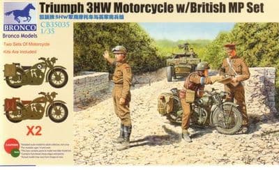 CB35035  Triumph 3HW Motorcycle with Military Policeman Figure Set