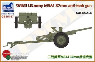 CB35147 WWII US army M3A1 37mm anti-tank gun