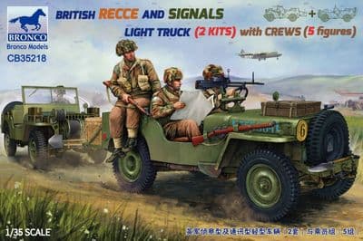 CB35218  British Recce and signals light truck (2 kits) with 5 crew.