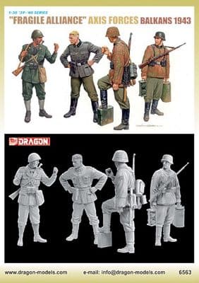 DN6563 'Fragile Alliance' Axis Forces,Balkans 1943 (4 figure set)