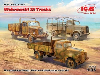 DS3507  Wehrmacht 3t Trucks (V3000S, KHD S3000, L3000S) Diorama Set