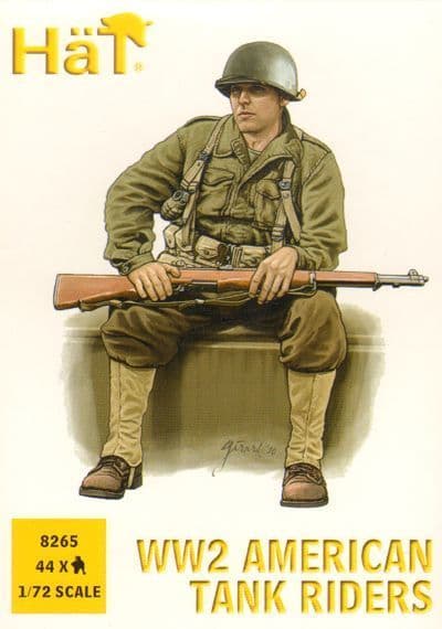 HAT8265 U S Infantry tank riders WWII