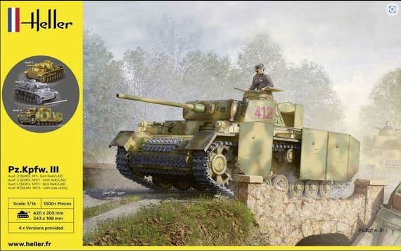 HEL30321  Pz.Kpfw.III Tank Ausf J, L, M 4 in 1 Options